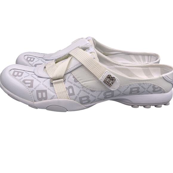 Bebe Sport White/Silver Mercury Rising Logo Sneaker (34792) Size 7.5 NEW in Box - Picture 3 of 9